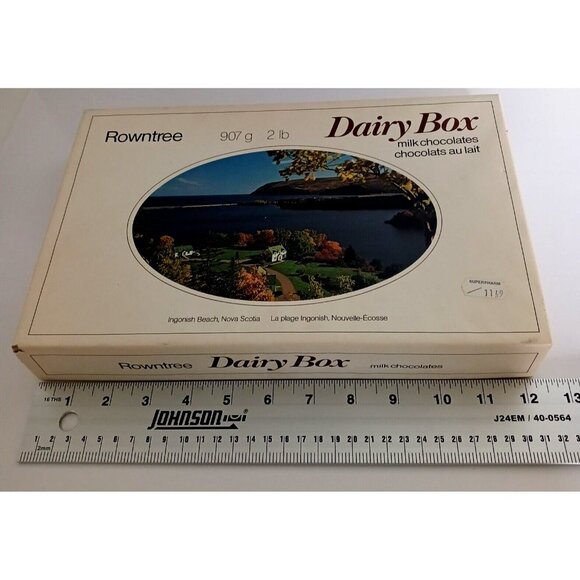 Vintage Rowntree Cardboar Dairy Box Chocolates Ingonish Beach Nova Scotia Canada - Picture 3 of 10